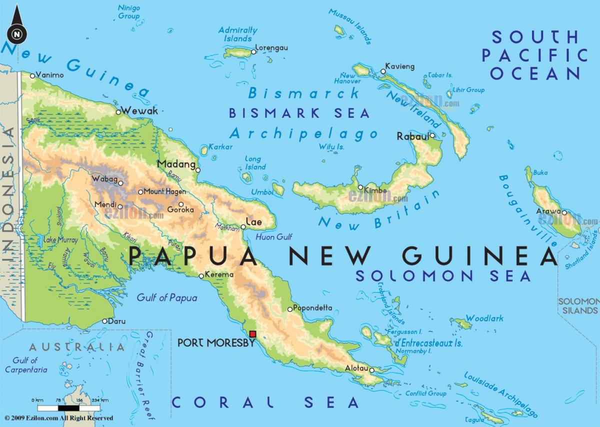 kort over port moresby papua ny guinea
