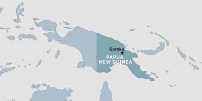 Kort over goroka papua ny guinea