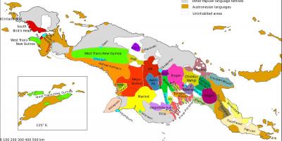 Kort over papua ny guinea sprog