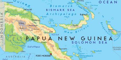 Kort over port moresby papua ny guinea
